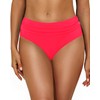 Tempt Me Women Red Mid Rise Bikini Bottoms Full Coverage