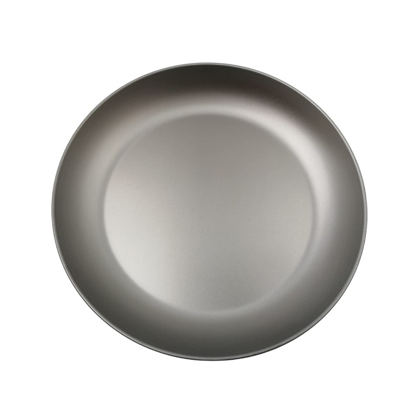 RISON-Titanium Round Camping Plate Titanium Plate Outdoor Ultra Light Camping