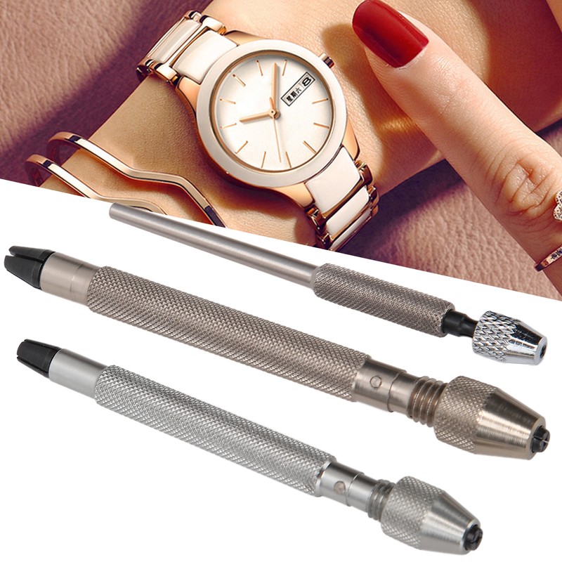 3pcs Professional Pin Vise Hand Drill Set Watch Repair Tool