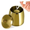 Litimkat Outdoor Ashtray, Ashtray with Lid, Stainless Steel Non-Slip Base,