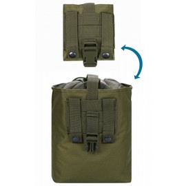 MOLLE Roll-Up Dump Pouch 600D Reinforced Nylon Belt Loop Folding (Army Green)
