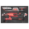Teng Tools 6 Piece Plier, Wrench, Engineer Hammer, Knife & Saw General EVA Foam Tool Set - TEFX06E