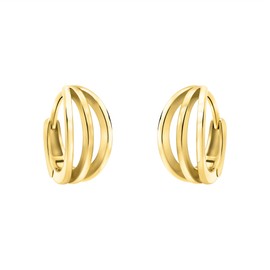 SOFIA MILANI - Women's Earrings 925 Silver - Geometry Creole Earrings, Yellow Gold, No Gemstone
