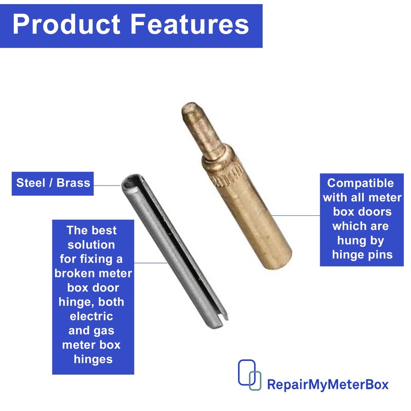 Universal Meter Box Door Repair Kit - Hinges for Quick