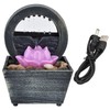 3V USB Plastic Flower Water Fountain LED Tabletop Fountain with
