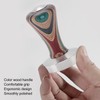 Colorful Wood Coffee Flat Tamper Stainless Steel Base Powder Hammer