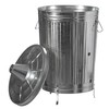 Gardenised 20-Gallon Galvanized Steel Incinerator Can with Lid & Vent