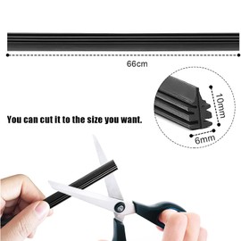 DHWEKU Windscreen Wiper Rubber Blade Wiper Blades Windscreen Wiper Replacement Rubber Compatible, 4 x 650 mm Universal Windscreen Wiper Rubbers for Rear Windscreen Wipers Front