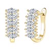 EONFUN Marquise Moissanite U-Shaped Hoop Earrings for Women (Gold)