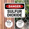 OSHA Danger Sulfur Dioxide Sign, 10x7 Inches, Rust Free .040