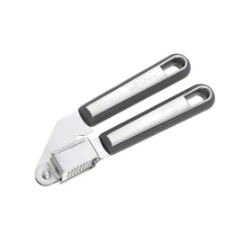 Wiltshire Aspire Garlic Press, Stainless Steel, Garlic Crusher, Garlic Mincer, Anti-Slip Soft Touch Handle, Grey & Silver, 18.5x5x3.5cm
