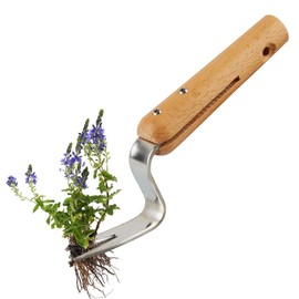 panemy Weed Remover, Garden Tools, Root Weeder with Wooden Handle with Measure, Weeder Weeder, Weeder Stainless Steel for Digging, Weeding, Loosening, Plantation Gift for Gardeners