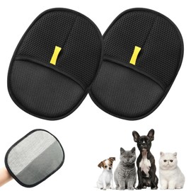 BFSYRR Pet Hair Removal Glove, Cat Grooming Glove, 2 Pcs Double Sided Pet Grooming Gloves, Dog Cleaning Gloves, Reusable Dog Grooming Glove, Versatile Grooming Gloves for Deshedding and Washing