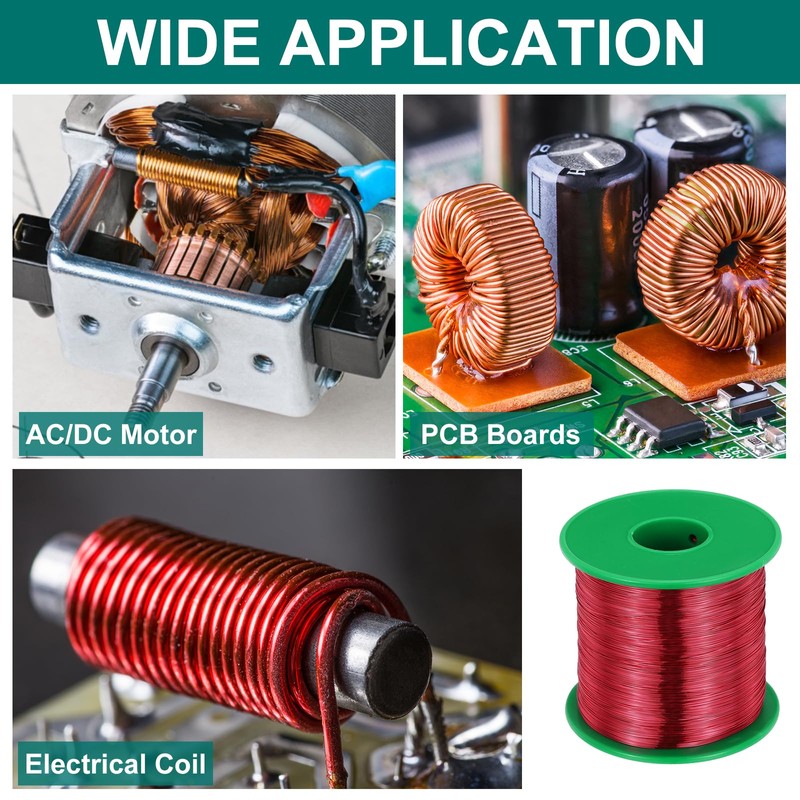 MECCANIXITY 28 AWG Magnet Wire, 28 Gauge Enameled Copper Wire,