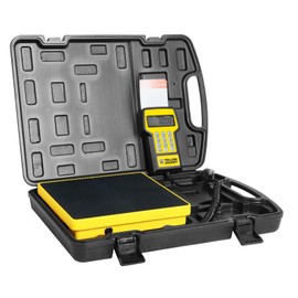 YELLOW JACKET Upgraded Refrigerant Scale 220 LBS High Precision Programmable HVAC Electronic Refrigerant Charging Weight Scale Freon Scale with Portable Case for All Refrigerant Recovery Tanks