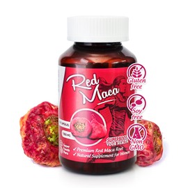 Sikyriah Red Maca Extract Capsules for Women l 100 Count l Female Health Supplement l Energy Booster and Hormone Regulator l 100% Organic and Natural maca Root l