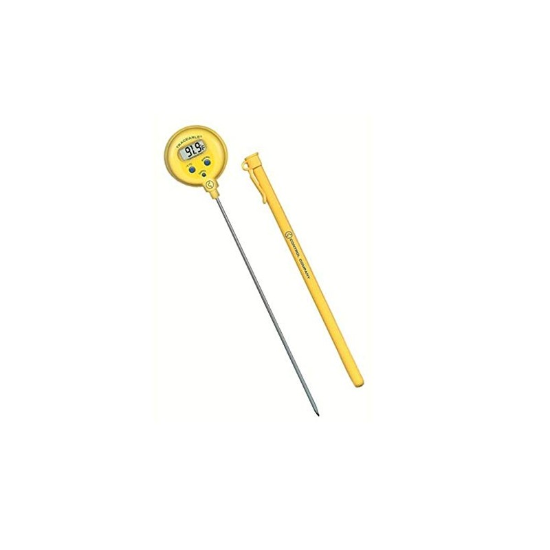 Lollipop Thermometer, TRACEABLE, F/C, -50 to 300C, 8 INCH STEM,