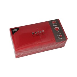 150 Napkins "Daily Collection" 1/4 Fold 24 cm x 24 cm Bordeaux