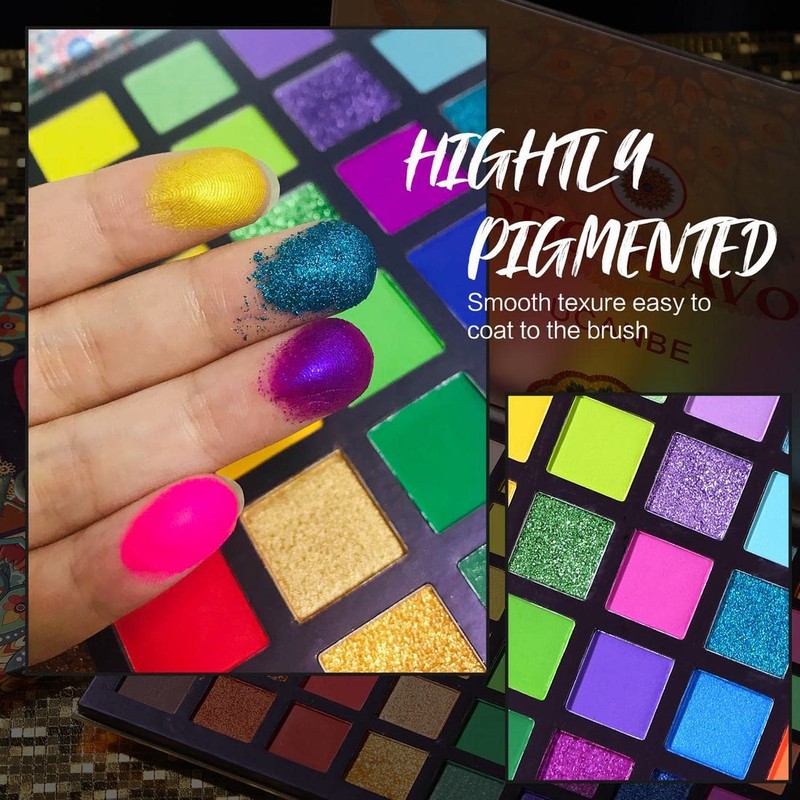 UCANBE EXOTIC FLAVORS Neon Eyeshadow Makeup Palette - 48 Colorful