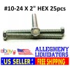 Unbranded (25) 10-24 x 2" INDENTED HEX HEAD MACHINE SCREW