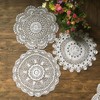 MINDPLUS Set of 5 Hand Crochet Doilies Cotton Crocheted Lace