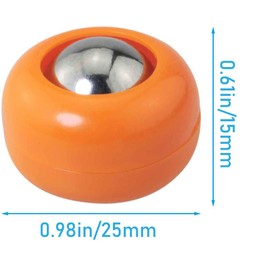 WHYHKJ 16PCS Mini Shuffleboard Replacement Curling Accessories Red Blue Yellow Orange 4 Each 1x 0.55 inch Pool Bowling Curling Ball Accessories Tabletop Equipment Roller Set