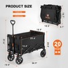 Navatiee 140L Wagon Cart Foldable, Large Capacity Collapsible Wagon with