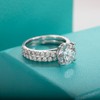 AnuClub 4ct Moissanite Engagement Rings Wedding Band D Color VVS1
