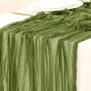 Socomi Cheesecloth Table Runner 14ft Gauze Boho Rustic Campsite Green