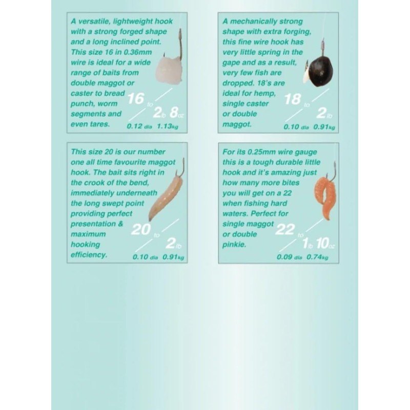 Drennan Carbon Match Hooks To Nylon - 20 to 2lb