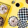 Party Tableware 96 Checkerboard Party Tableware Set Checked Piece Black