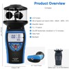 GOYERRNES Handheld Cup Anemometer with Compass, 93MPH Digital Wind Speed