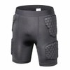 Padded Compression Shorts Protector Undershirt for Football Soccer Paintball Shorts(Black