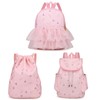 Yitengteng Ballet Backpack Rainbow Prints,Ittle Girls Ballerina Bag,Adorable Pink Kids