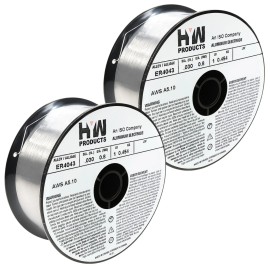 HYW Products ER4043 Mig .030" Aluminum Welding Wire 1-LB Roll (Made in North America) 2-Pack