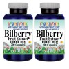 Vitamins Because Bilberry Fruit Extract 1000mg 2X200 Caps (Vaccinium Myrtillus)
