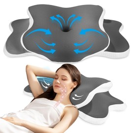 Azyvum Memory Foam Kissen Ergonomisches Nackenstützkissen Kopfkissen Seitenschläferkissen Nackenstützkissen für Seiten, Rücken, Bauchschläfer