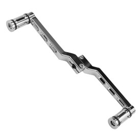 ANGRY GRIT Heel Toe Shifter for Harley FL Softail, Touring, Road King, Street Glide, Tri Glide Trikes - CNC Aluminum Shift Pegs, No Cut Install (Chrome)