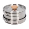 Cooking Pot and Pan Set 304 Stainless Steel Portable Camping
