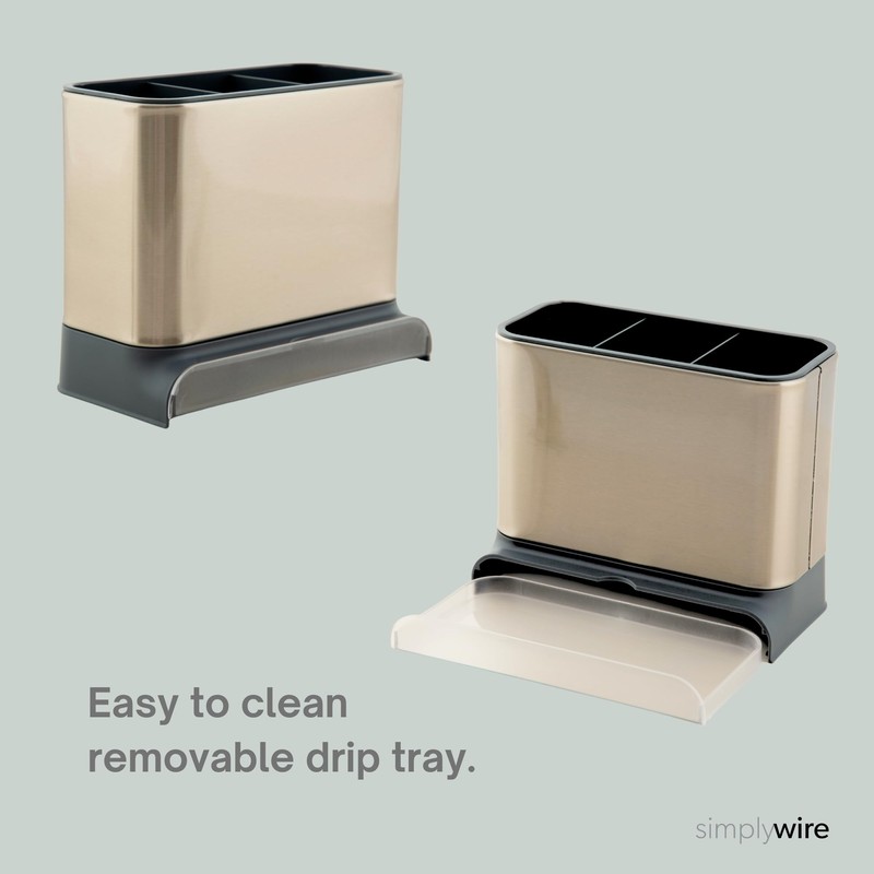simplywire - Kitchen Sink Caddy - Utensil Holder - Cutlery