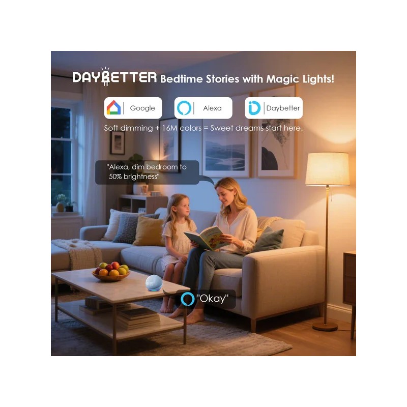 Daybetter E26 120V RGB 2pack Smart LED Bulb with Alexa