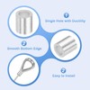 sourcing map Aluminum Wire Rope Stop Sleeve 3/16"(4mm) Crimping Loop