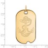 Navy Large (3/4 Inch) Dog Tag (Gold Plated)