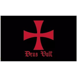 Ruffin Knight Templar Deus Vult 3'X5' Flag Rough Tex® 100D