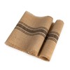 home·fsn Burlap Table Runner (Tassel Middle Stripe Black, 14x60 Inch)