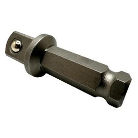 Pro-Graad 7/16 Hex to 1/2 Square Socket Adapter Drive Converter, Impact Driver Bit, Spring Ball Retainer, 2” Extension, 7/16” to 1/2” Impact Adapter, Works with 7/16 Impact Driver & 1/2 Electric Drill