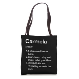 Carmela Name Definition Funny Dictionary Tote Bag