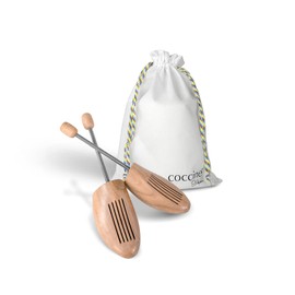 Cocciné Wooden Shoe Stretcher, Extra Strong Shoe Stretcher, Shoe Tree with Steel Spring, Natural Wood Shoe Kink Protector, for All Shoes, Kink Protection, Wooden Shoe Spacer, Wooden Shoe Stretcher