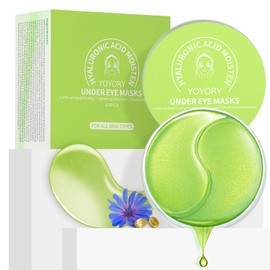 YOYORY Under Eye Patches Masks - for Eye Bags with Collagen and Hyaluronic Acid, Dark Circles,and Fine Lines, Fade Wrinkles Treatment for Women and Men - 60 Pcs Green