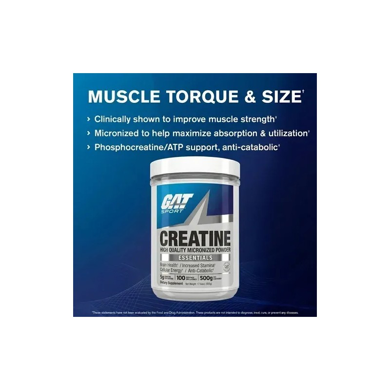 Suplemento En Polvo Gat Creatina X 500g 100 Servicios